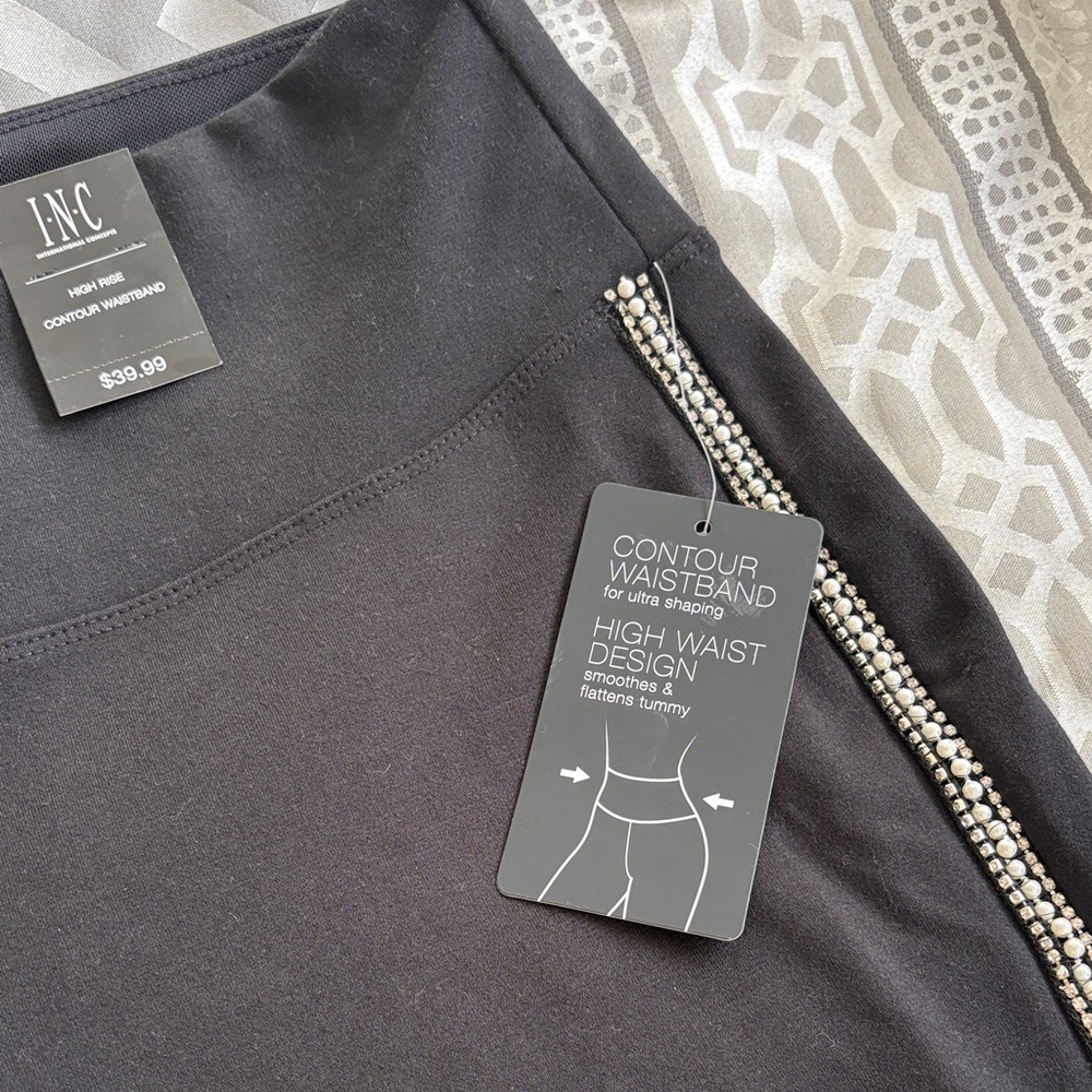 INC International Concepts Black High Waist Pants